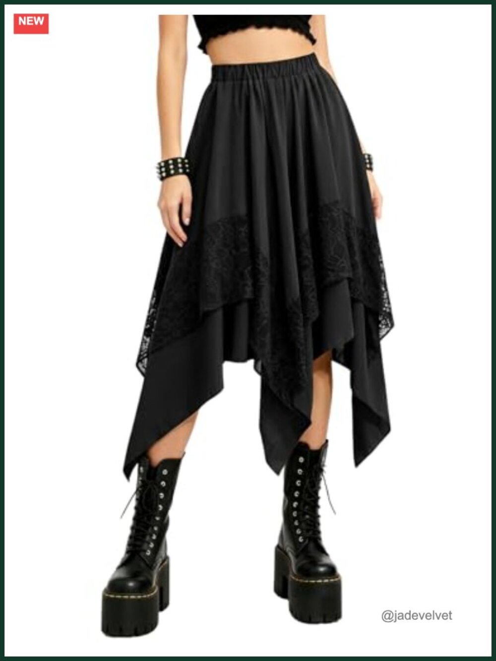 Asymmetrical High Low Renaissance Gothic Flowy A-Line Skirt